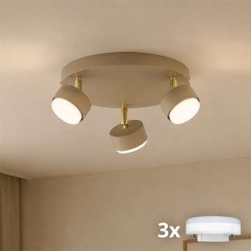BRILAGI - LED RGB+CCT hämardatav spottvalgusti MONO 3xGX53/14W/230V 2700-6500K Wi-Fi Tuya beež/kuldne