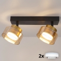 BRILAGI - LED RGB+CCT hämardatav suunavalgusti AURA LUX 2xGX53/14W/230V 2700-6500K Wi-Fi Tuya must/kuldne