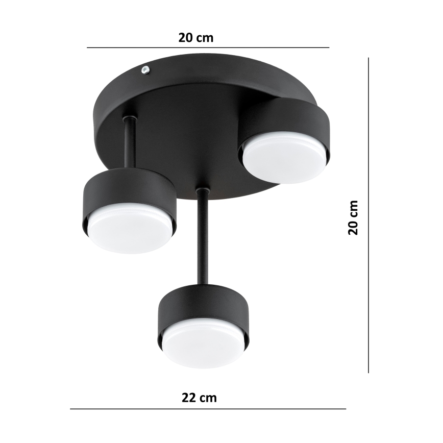 BRILAGI - LED RGB+CCT hämardatav lakke kinnitatav lühter MONO 3xGX53/14W/230V 2700-6500K Wi-Fi Tuya must