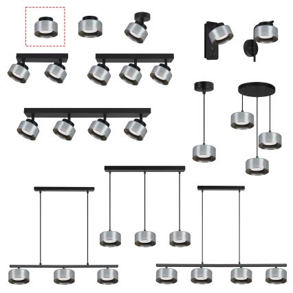 BRILAGI - LED RGB+CCT hämardatav spotvalgusti AURA LUX 1xGX53/14W/230V 2700-6500K Wi-Fi Tuya must/suitsune