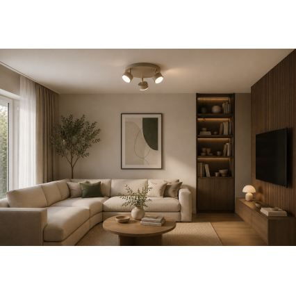 BRILAGI - LED RGB+CCT hämardatav spottvalgusti MONO 3xGX53/14W/230V 2700-6500K Wi-Fi Tuya beež/kuldne