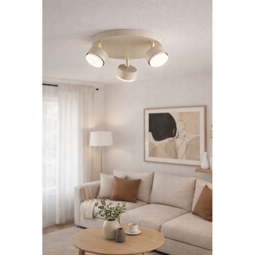BRILAGI - LED RGB+CCT hämardatav spottvalgusti MONO 3xGX53/14W/230V 2700-6500K Wi-Fi Tuya beež/kuldne