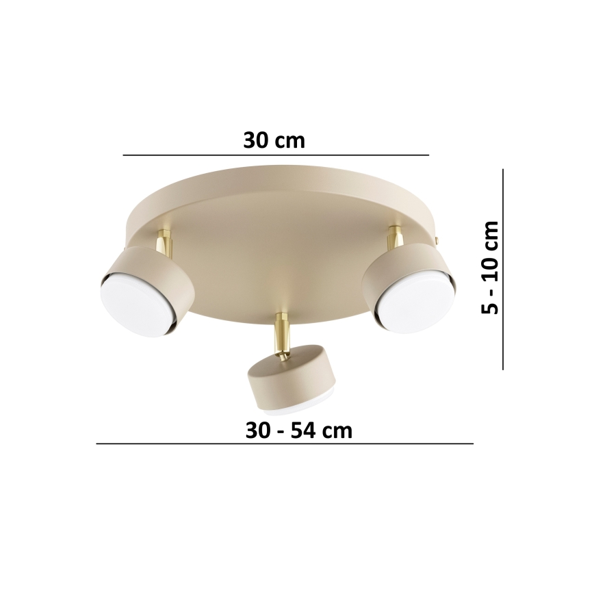 BRILAGI - LED RGB+CCT hämardatav spottvalgusti MONO 3xGX53/14W/230V 2700-6500K Wi-Fi Tuya beež/kuldne