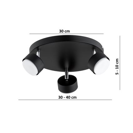 BRILAGI - LED RGB+CCT hämardatav suunavalgusti MONO 3xGX53/14W/230V 2700-6500K Wi-Fi Tuya must