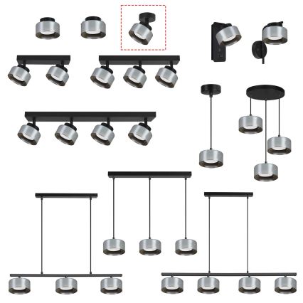 BRILAGI - LED RGB+CCT Hämardatav spottvalgusti AURA LUX 1xGX53/14W/230V 2700-6500K Wi-Fi Tuya must/suitsuhall