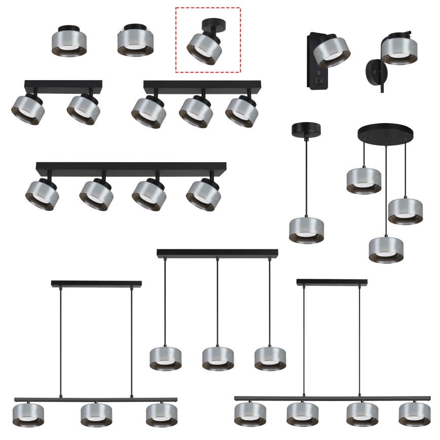 BRILAGI - LED RGB+CCT Hämardatav spottvalgusti AURA LUX 1xGX53/14W/230V 2700-6500K Wi-Fi Tuya must/suitsuhall