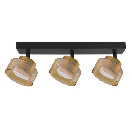 BRILAGI - LED RGB+CCT hämardatav punktvalgusti AURA LUX 3xGX53/14W/230V 2700-6500K Wi-Fi Tuya must/kuldne