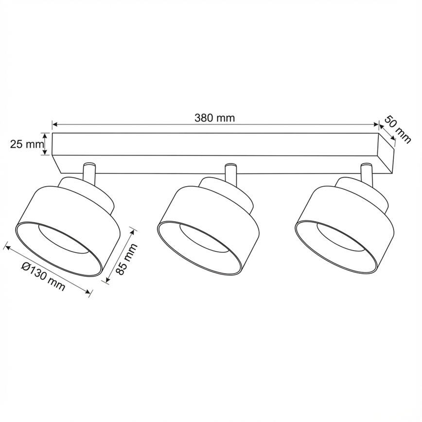 BRILAGI - LED RGB+CCT hämardatav punktvalgusti AURA LUX 3xGX53/14W/230V 2700-6500K Wi-Fi Tuya must/kuldne