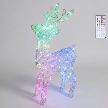 BRILAGI - LED RGBIC hämardatav väljas jõulukaunistus LED/6W/230V 60 cm IP44 põhjapõder + kaugjuhtimispult