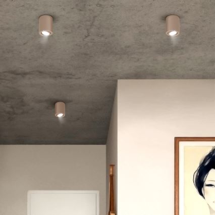 Brilagi - LED RGBW hämardatav punktvalgusti MIA 1xGU10/4,8W/230V 3000K 100x80 mm beež + kaugjuhtimispult