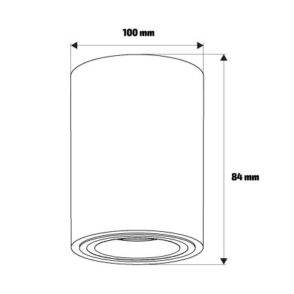 Brilagi - LED RGBW hämardatav punktvalgusti MIA 1xGU10/4,8W/230V 3000K 100x80 mm beež + kaugjuhtimispult