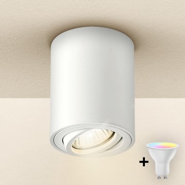Brilagi - LED RGBW hämardatav kohtvalgusti MIA 1xGU10/6W/230V 3000K 100x80 mm valge + kaugjuhtimispult