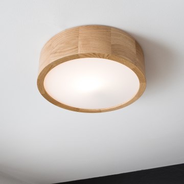 Brilagi - LED RGBW hämardatav laelamp CARVALHO 1xE27/15W/230V 2700–6500K Wi-Fi, tamme viimistlus, Ø 27,5 cm