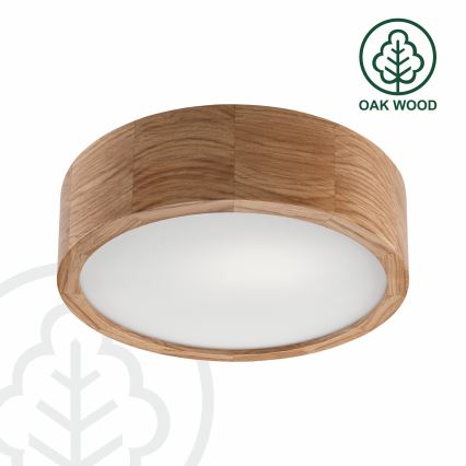 Brilagi - LED RGBW hämardatav laelamp CARVALHO 1xE27/15W/230V 2700–6500K Wi-Fi, tamme viimistlus, Ø 27,5 cm