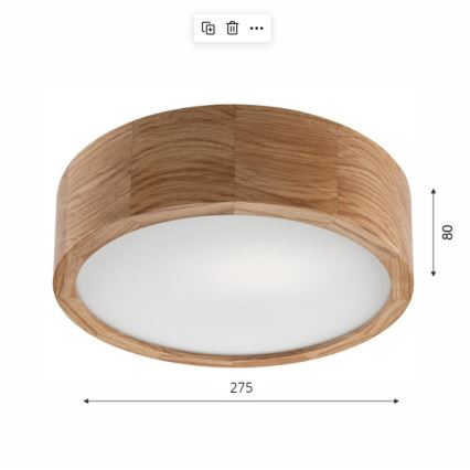 Brilagi - LED RGBW hämardatav laelamp CARVALHO 1xE27/15W/230V 2700–6500K Wi-Fi, tamme viimistlus, Ø 27,5 cm