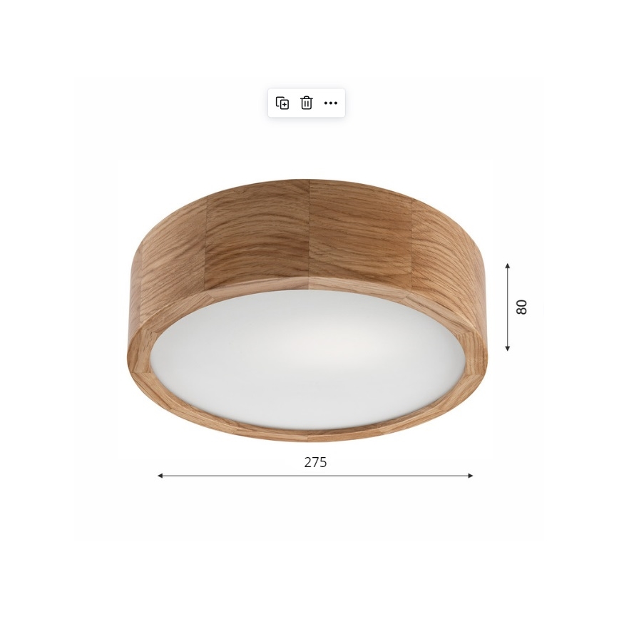Brilagi - LED RGBW hämardatav laelamp CARVALHO 1xE27/15W/230V 2700–6500K Wi-Fi, tamme viimistlus, Ø 27,5 cm