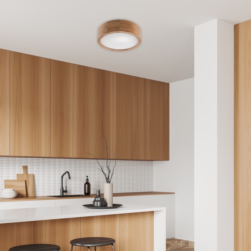 Brilagi - LED RGBW hämardatav laelamp CARVALHO 1xE27/9W/230V 2700–6500K Wi-Fi, tamme viimistlus, Ø 27,5 cm