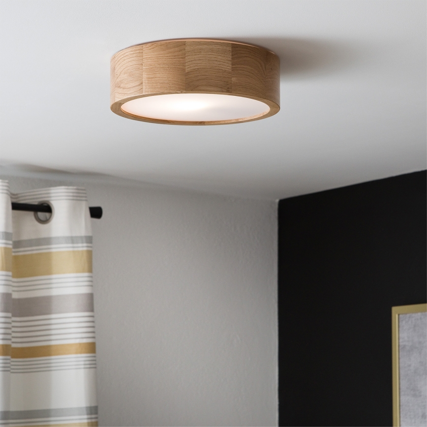 Brilagi - LED RGBW hämardatav laelamp CARVALHO 1xE27/9W/230V 2700–6500K Wi-Fi, tamme viimistlus, Ø 27,5 cm