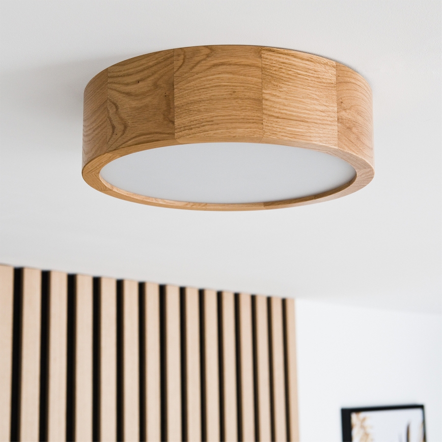 Brilagi - LED RGBW hämardatav laelamp CARVALHO 1xE27/9W/230V 2700–6500K Wi-Fi, tamme viimistlus, Ø 27,5 cm