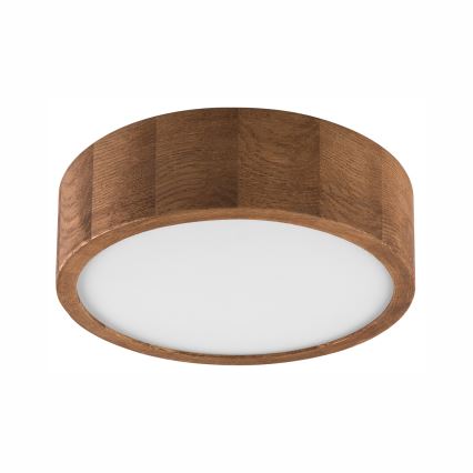 Brilagi - LED RGBW hämardatav laelamp CARVALHO 1xE27/9W/230V 2700-6500K Wi-Fi tammeviimistlus läbimõõt 27,5 cm
