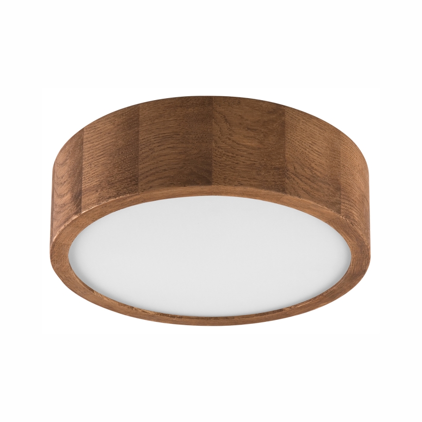 Brilagi - LED RGBW hämardatav laelamp CARVALHO 1xE27/9W/230V 2700-6500K Wi-Fi tammeviimistlus läbimõõt 27,5 cm
