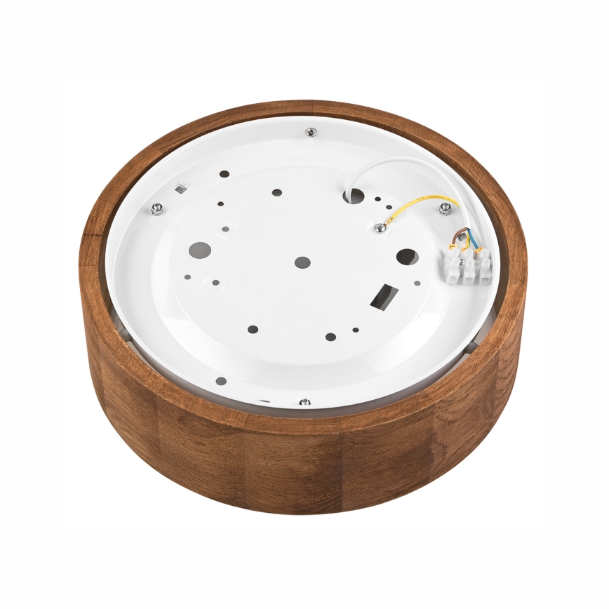 Brilagi - LED RGBW hämardatav laelamp CARVALHO 1xE27/9W/230V 2700-6500K Wi-Fi tammeviimistlus läbimõõt 27,5 cm