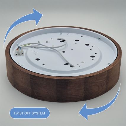 Brilagi - LED RGBW hämardatav laelamp CARVALHO 2xE27/15W/230V 2700-6500K Wi-Fi tamm, läbimõõt 37,5 cm