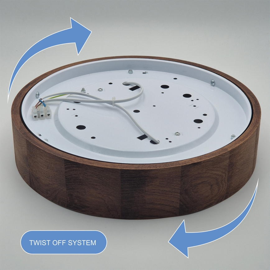 Brilagi - LED RGBW hämardatav laelamp CARVALHO 2xE27/15W/230V 2700-6500K Wi-Fi tamm, läbimõõt 37,5 cm