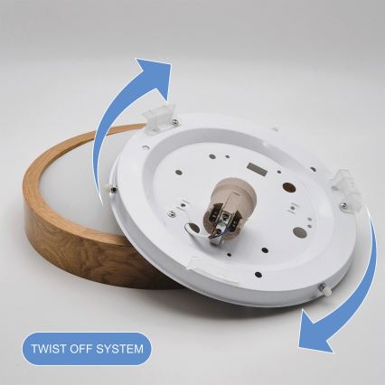 Brilagi - LED RGBW hämardatav laelamp CARVALHO SLIM 1xE27/15W/230V 2700-6500K Wi-Fi tamm, läbimõõt 27 cm