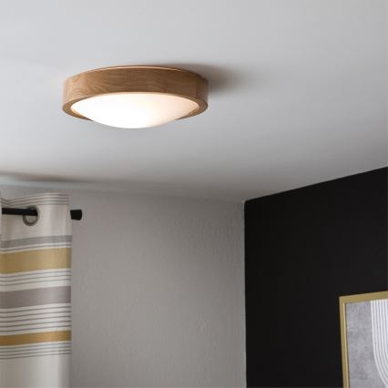 Brilagi - LED RGBW hämardatav laelamp CARVALHO SLIM 1xE27/9W/230V 2700-6500K Wi-Fi tamm, läbimõõt 27 cm