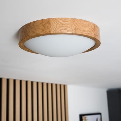 Brilagi - LED RGBW hämardatav laelamp CARVALHO SLIM 1xE27/9W/230V 2700-6500K Wi-Fi tamm, läbimõõt 27 cm