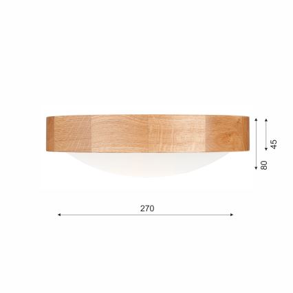 Brilagi - LED RGBW hämardatav laelamp CARVALHO SLIM 1xE27/9W/230V 2700-6500K Wi-Fi tamm, läbimõõt 27 cm