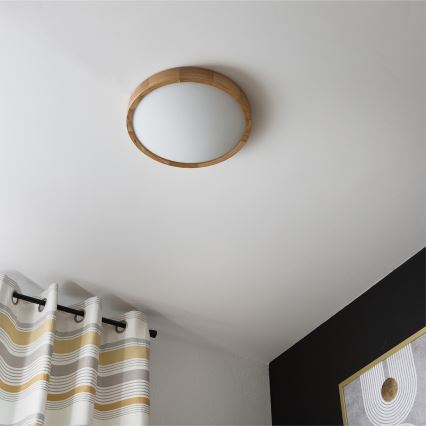 Brilagi - LED RGBW hämardatav laelamp CARVALHO SLIM 2xE27/15W/230V 2700-6500K Wi-Fi tamm Ø 37 cm