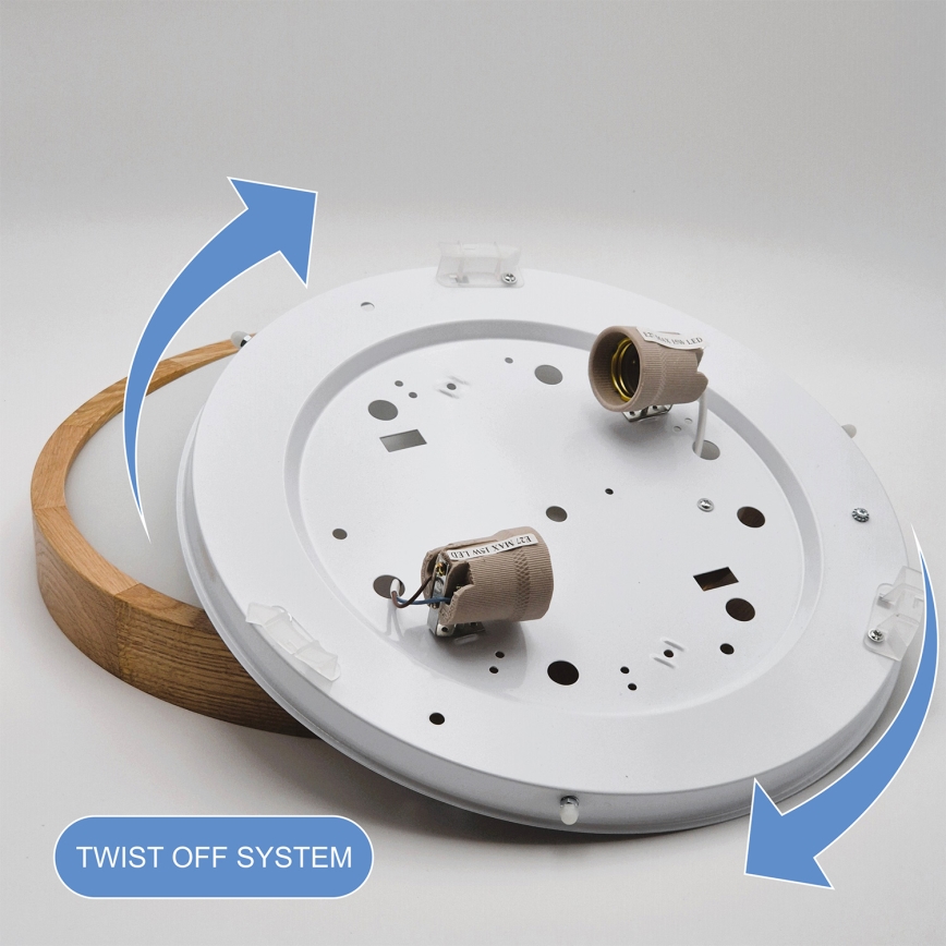 Brilagi - LED RGBW hämardatav laelamp CARVALHO SLIM 2xE27/15W/230V 2700-6500K Wi-Fi tamm Ø 37 cm