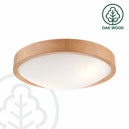 Brilagi - LED RGBW hämardatav laelamp CARVALHO SLIM 2xE27/15W/230V 2700-6500K Wi-Fi tamm Ø 37 cm