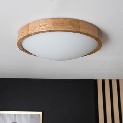 Brilagi - LED RGBW hämardatav laelamp CARVALHO SLIM 2xE27/9W/230V 2700-6500K Wi-Fi tamm Ø 37 cm