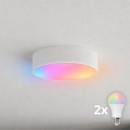 BRILAGI - LED RGBW hämardatav laelamp CLARE 2xE27/12W/230V 2700-6500K läbimõõt 30 cm valge