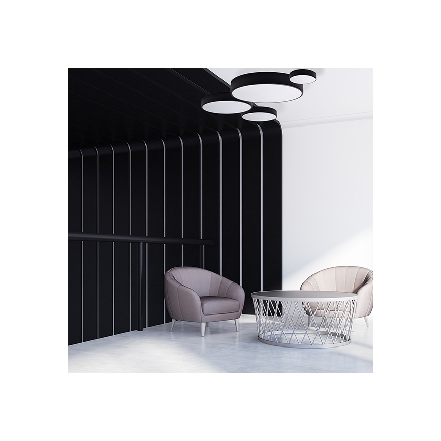 Brilagi - LED RGBW hämardatav laevalgusti CLARE 2xE27/9W/230V 2700-6500K, läbimõõt 30 cm, Wi‑Fi, must