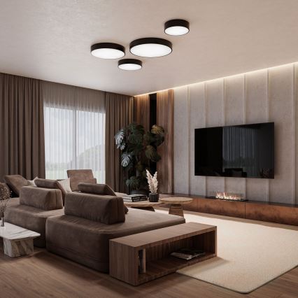 Brilagi - LED RGBW hämardatav laevalgusti CLARE 2xE27/9W/230V 2700-6500K, läbimõõt 30 cm, Wi‑Fi, must