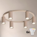 BRILAGI - LED RGBW hämardatav laelamp SELE 6xGU10/6,5W/230V 2700-6500K beež + kaugjuhtimispult