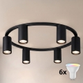 BRILAGI - LED RGBW Hämardatav laelamp SELE 6xGU10/6,5W/230V 2700-6500K must + kaugjuhtimispult