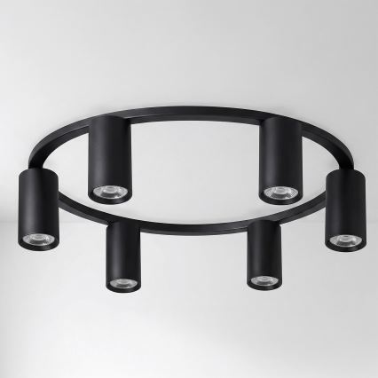 BRILAGI - LED RGBW Hämardatav laelamp SELE 6xGU10/6,5W/230V 2700-6500K must + kaugjuhtimispult