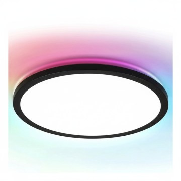 Brilagi - LED RGBW hämardatav laelamp VIBE LED/24W/230V 3000-6500K läbimõõt 29 cm must + kaugjuhtimispult