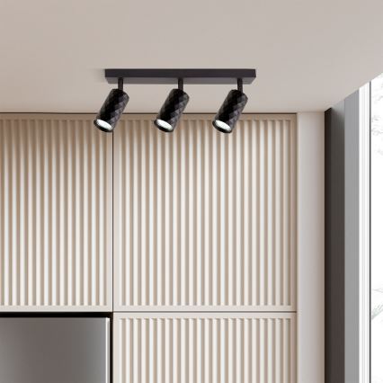 Brilagi - SELE DIAMANT hämardatav LED RGBW punktvalgusti 3xGU10/4,8W/230V 3000K must + kaugjuhtimispult