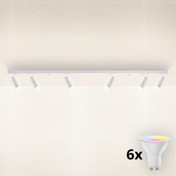 Brilagi - LED RGBW hämardatav laespott SELE DIAMANT 6xGU10/6,5W/230V 2700-6500K Wi-Fi valge