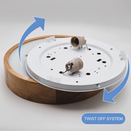 Brilagi - LED RGBW hämardatav laelamp CARVALHO 2xE27/15W/230V 2700-6500K Wi-Fi tamm läbimõõt 37,5 cm