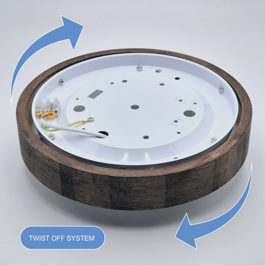 Brilagi - LED RGBW hämardatav laelamp CARVALHO SLIM 1xE27/15W/230V 2700-6500K Wi-Fi tamm läbimõõt 27 cm