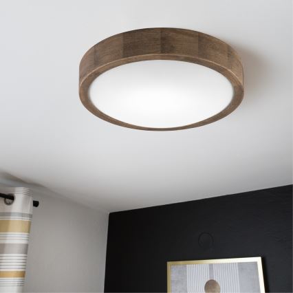 Brilagi - LED RGBW hämardatav laelamp CARVALHO SLIM 1xE27/9W/230V 2700-6500K Wi-Fi tamm läbimõõt 27 cm