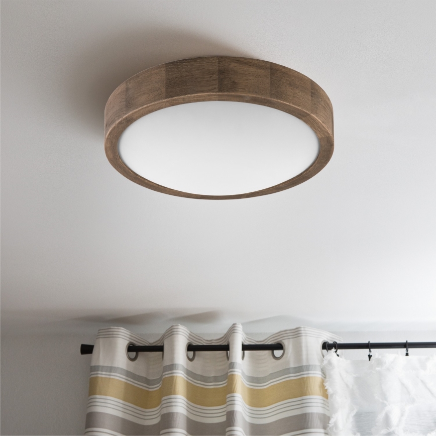 Brilagi - LED RGBW hämardatav laelamp CARVALHO SLIM 1xE27/9W/230V 2700-6500K Wi-Fi tamm läbimõõt 27 cm