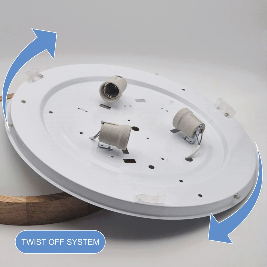 Brilagi - LED RGBW hämardatav laelamp CARVALHO SLIM 3xE27/15W/230V 2700-6500K Wi-Fi tamm läbimõõt 47 cm